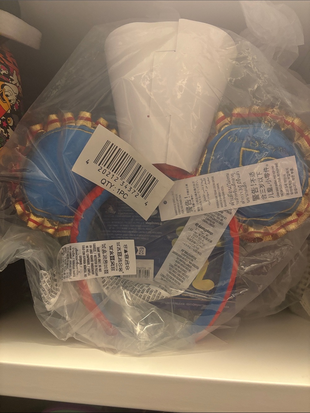 Disney dumbo Minnie/Mickey Ear Headband - Blue & Red